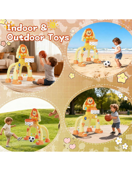 Aro de Baloncesto y Portería SHXYKZ para Bebés 1-3 Años