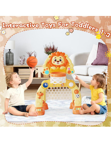 Aro de Baloncesto y Portería SHXYKZ para Bebés 1-3 Años