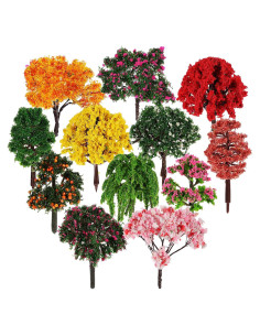 12 Árboles Miniatura SEWACC para Paisajismo 2.54-7.62 cm