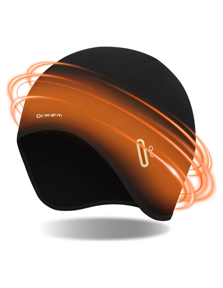 Gorro Calentado Dr.Warm para Ciclismo Unisex - Térmico Negro