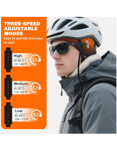 Gorro Calentado Dr.Warm para Ciclismo Unisex - Térmico Negro 2