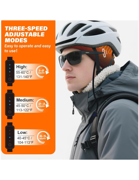 Gorro Calentado Dr.Warm para Ciclismo Unisex - Térmico Negro