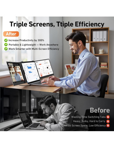 Extensor de Pantalla Triple Vixtan S8 PRO 35.56cm FHD