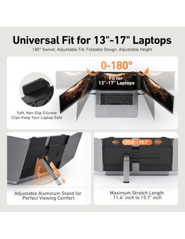 Extensor de Pantalla Triple Vixtan S8 PRO 35.56cm FHD