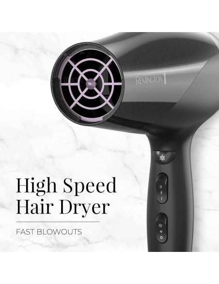Secador de Pelo Remington D3193 Cerámico Iónico 1875W Negro