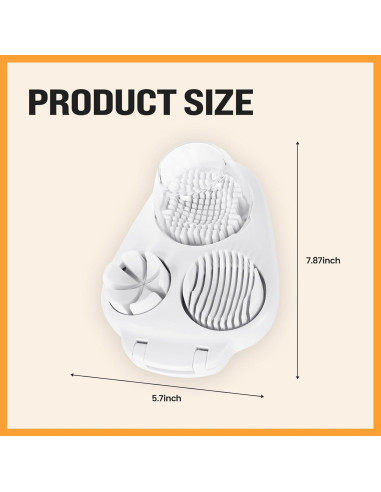 Cortador de Huevos 3 en 1 Solaceura - Acero Inoxidable, Multifuncional