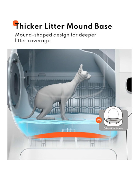 Caja de Arena Autolimpiante Homerunpet CS106 - 106L para Múltiples Gatos