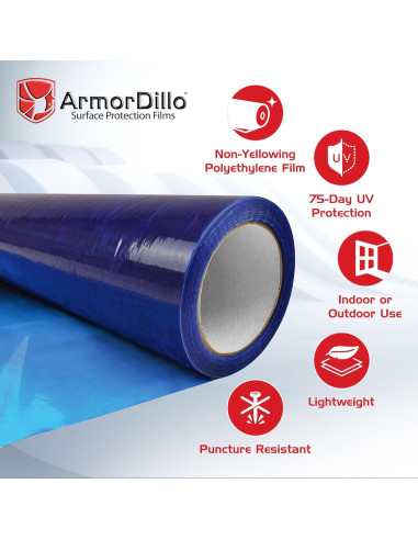 Film de Protección de Ventanas ArmorDillo 15.24 cm x 60.96 m Azul