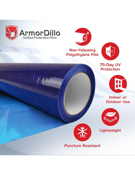 Film de Protección de Ventanas ArmorDillo 15.24 cm x 60.96 m Azul