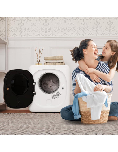 Secadora de Ropa Portátil COSTWAY 1.5 pies 800W Blanca