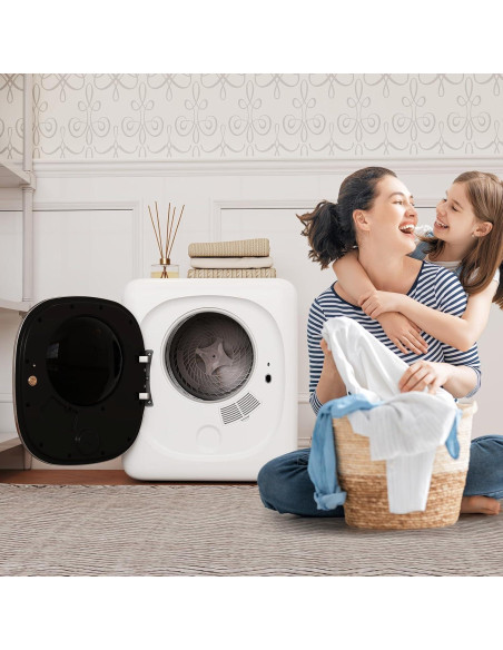 Secadora de Ropa Portátil COSTWAY 1.5 pies 800W Blanca