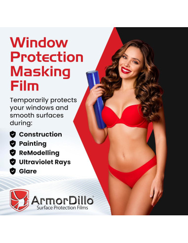 Film de Protección de Ventanas ArmorDillo 15.24 cm x 60.96 m Azul