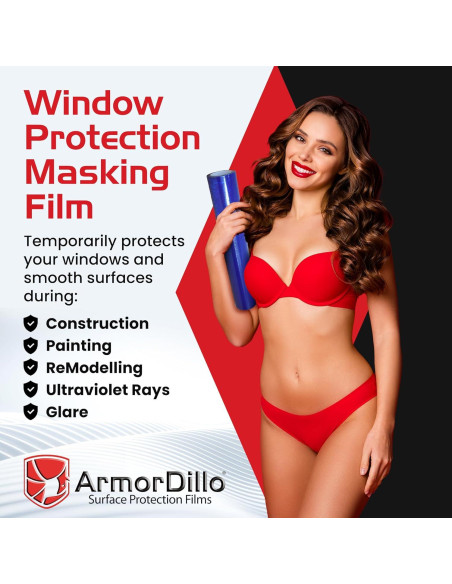 Film de Protección de Ventanas ArmorDillo 15.24 cm x 60.96 m Azul