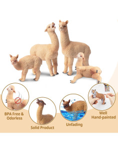 Figuras de Alpaca Toymany 8PCS Juguete Educativo Realista 2