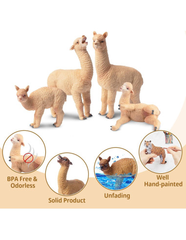 Figuras de Alpaca Toymany 8PCS Juguete Educativo Realista