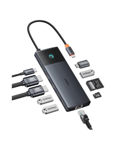 Baseus Estación de Acoplamiento 10 en 1 USB-C 4K 120Hz