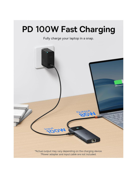 Baseus Estación de Acoplamiento 10 en 1 USB-C 4K 120Hz