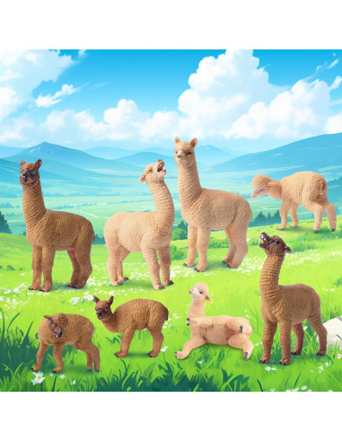 Figuras de Alpaca Toymany 8PCS Juguete Educativo Realista