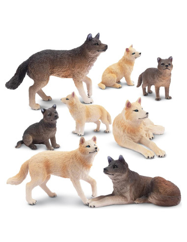 Figuras de Lobo Toymany 8PCS Juguetes Educativos Realistas