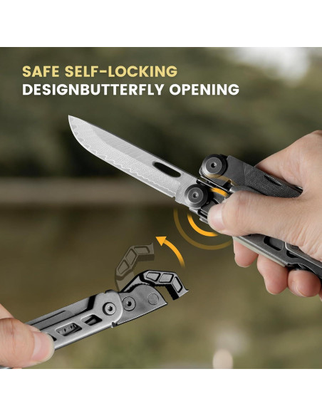 Multiherramienta 16-en-1 WOBANK de Acero Inoxidable para Camping