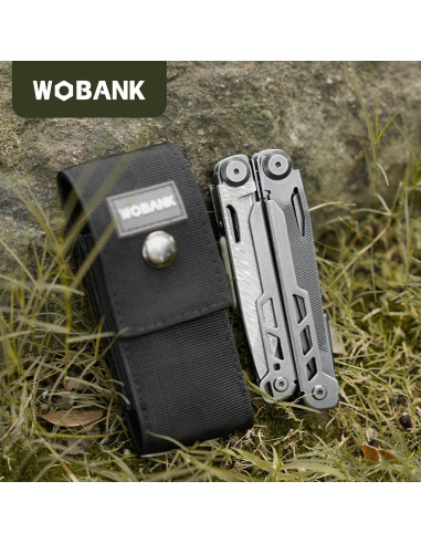 Multiherramienta 16-en-1 WOBANK de Acero Inoxidable para Camping