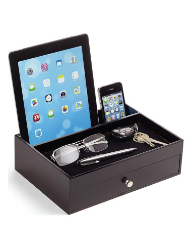 Estación de Carga Valet Massca - Organizador de Madera para Hombres