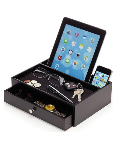 Estación de Carga Valet Massca - Organizador de Madera para Hombres