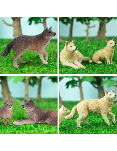 Figuras de Lobo Toymany 8PCS Juguetes Educativos Realistas