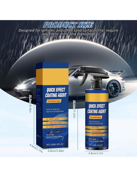 Spray Cerámico de Recubrimiento Rápido para Automóviles 113g