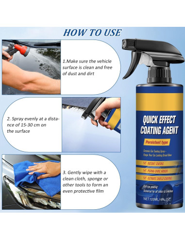 Spray Cerámico de Recubrimiento Rápido para Automóviles 113g