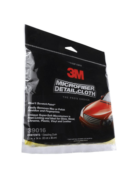 Paño de Microfibra 3M para Detalle Automotriz 39016 Amarillo