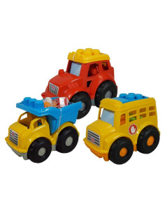 Set de 3 Vehículos Mega Bloks Primer Constructor - Autobús, Tractor y Camión
