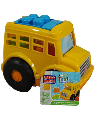 Set de 3 Vehículos Mega Bloks Primer Constructor - Autobús, Tractor y Camión