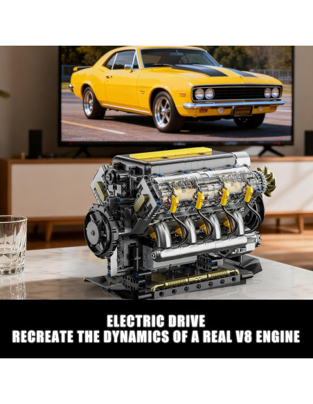 Kit de Construcción Motor V8 BseSparklion 905 Piezas STEM