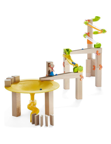 HABA Pista de Bolas Embudo Selva - Carrera de Canicas