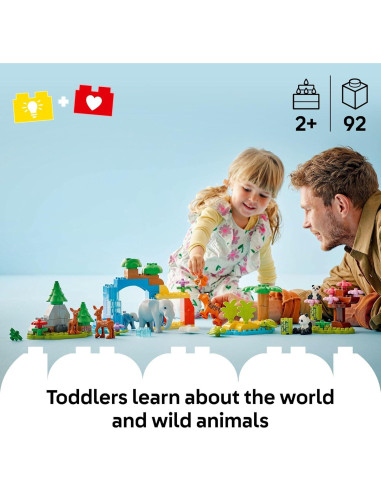 LEGO DUPLO Ciudad 3 en 1 Animales Salvajes 10446 - Juguete Educativo