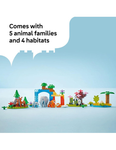 LEGO DUPLO Ciudad 3 en 1 Animales Salvajes 10446 - Juguete Educativo
