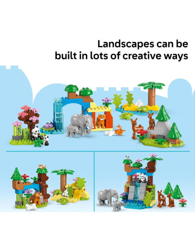 LEGO DUPLO Ciudad 3 en 1 Animales Salvajes 10446 - Juguete Educativo