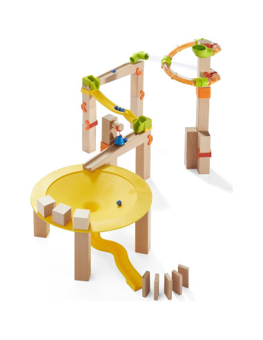 HABA Pista de Bolas Embudo Selva - Carrera de Canicas