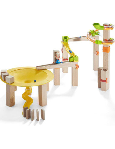 HABA Pista de Bolas Embudo Selva - Carrera de Canicas