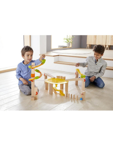 HABA Pista de Bolas Embudo Selva - Carrera de Canicas