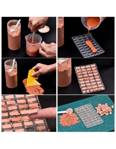 Kit de Ladrillos en Miniatura Woohome 19 Piezas para Manualidades