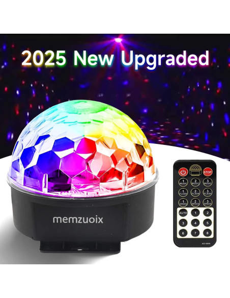 Esfera de Disco DJ Memzuoix L-T03 Luz Estroboscópica 17.78 cm
