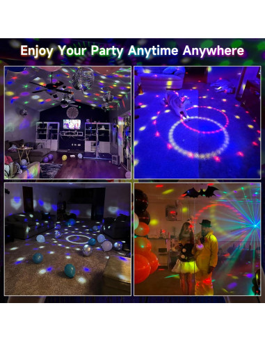 Esfera de Disco DJ Memzuoix L-T03 Luz Estroboscópica 17.78 cm