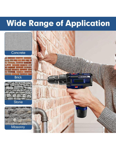 Juego de 17 Piezas Brocas y Cinceles YOSIGHT SDS-Plus