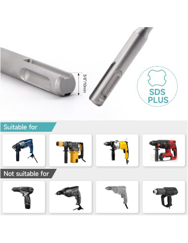 Juego de 17 Piezas Brocas y Cinceles YOSIGHT SDS-Plus