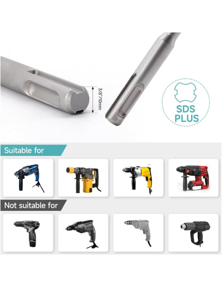 Juego de 17 Piezas Brocas y Cinceles YOSIGHT SDS-Plus