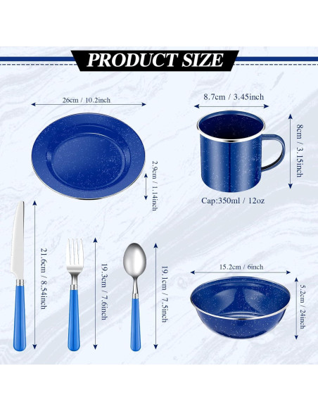 Juego de Utensilios de Camping Nuogo 24 Piezas Azul
