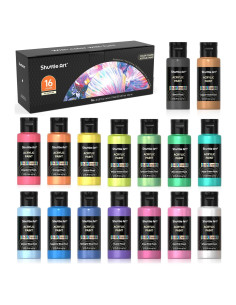 Juego de Pintura Acrílica Camaleónica Shuttle Art 16 Colores 60ml