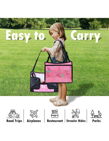 Bandeja de Viaje para Niños WENRENER 43.2x34.3cm Rosa 2PCS